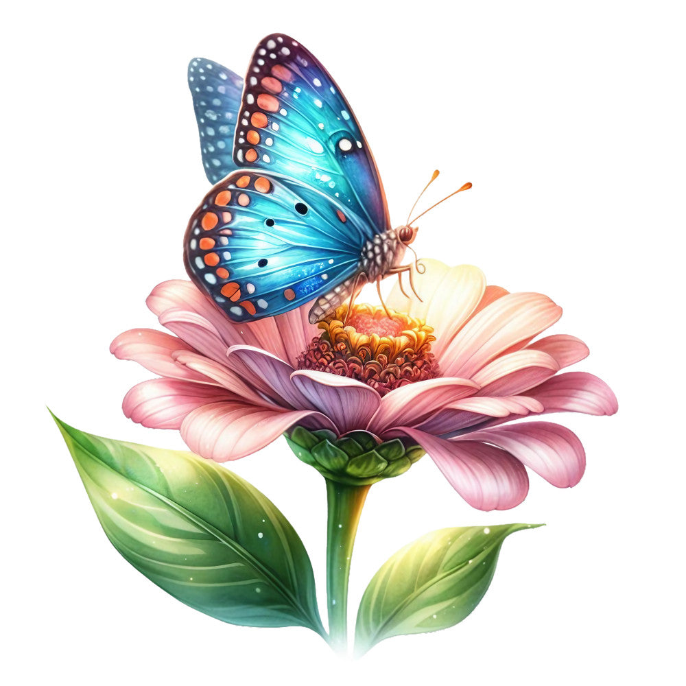 Spring Flowers and Butterflies Fabric Panel 24