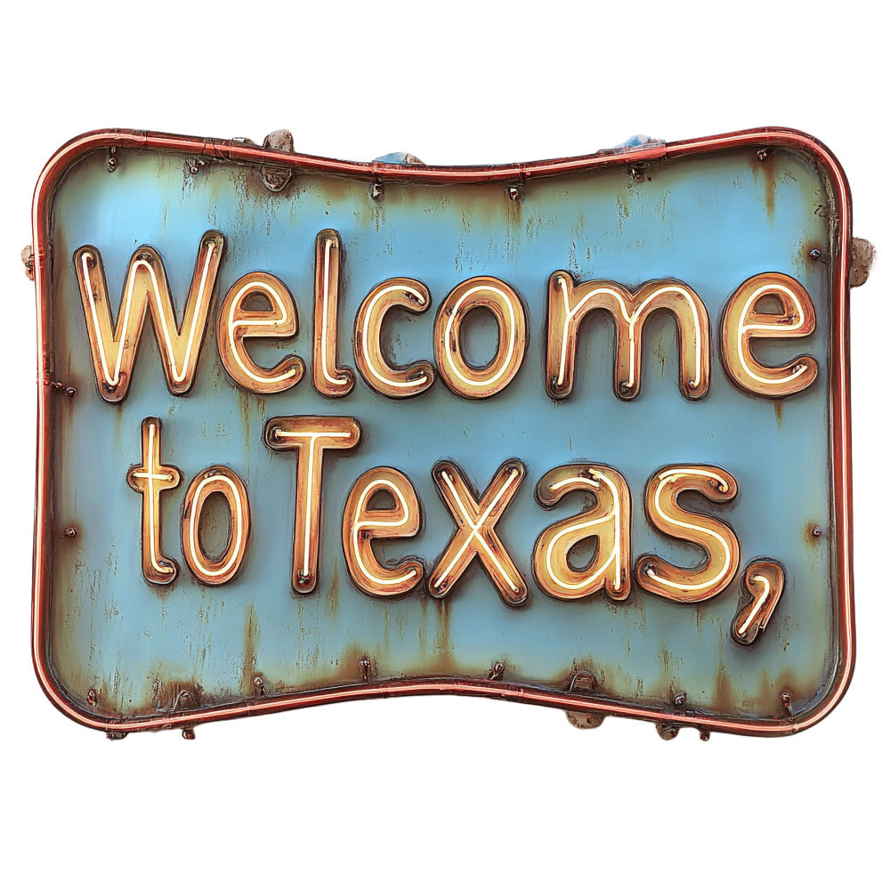 Watercolor Texas Fabric Panel 38