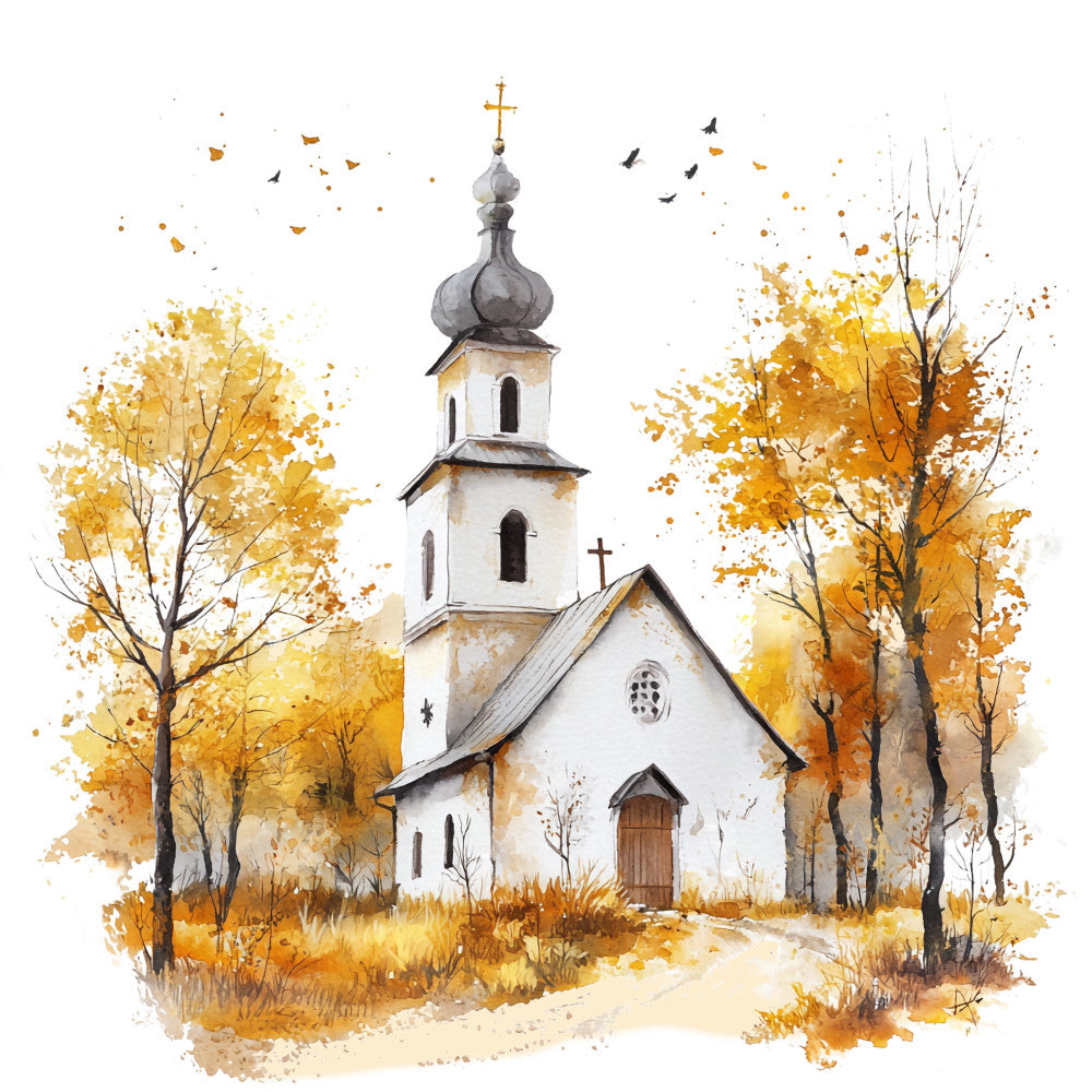 Autumn Landscape Fabric Panel 8