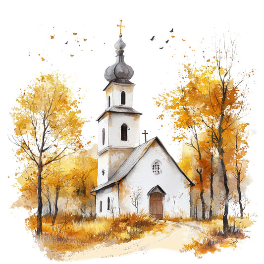 Autumn Landscape Fabric Panel 8