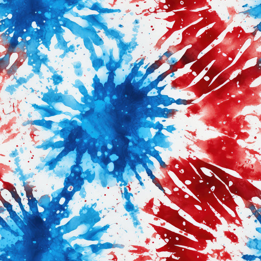 Patriotic Tie-Dye Pattern 3 Quilting Cotton Fabric