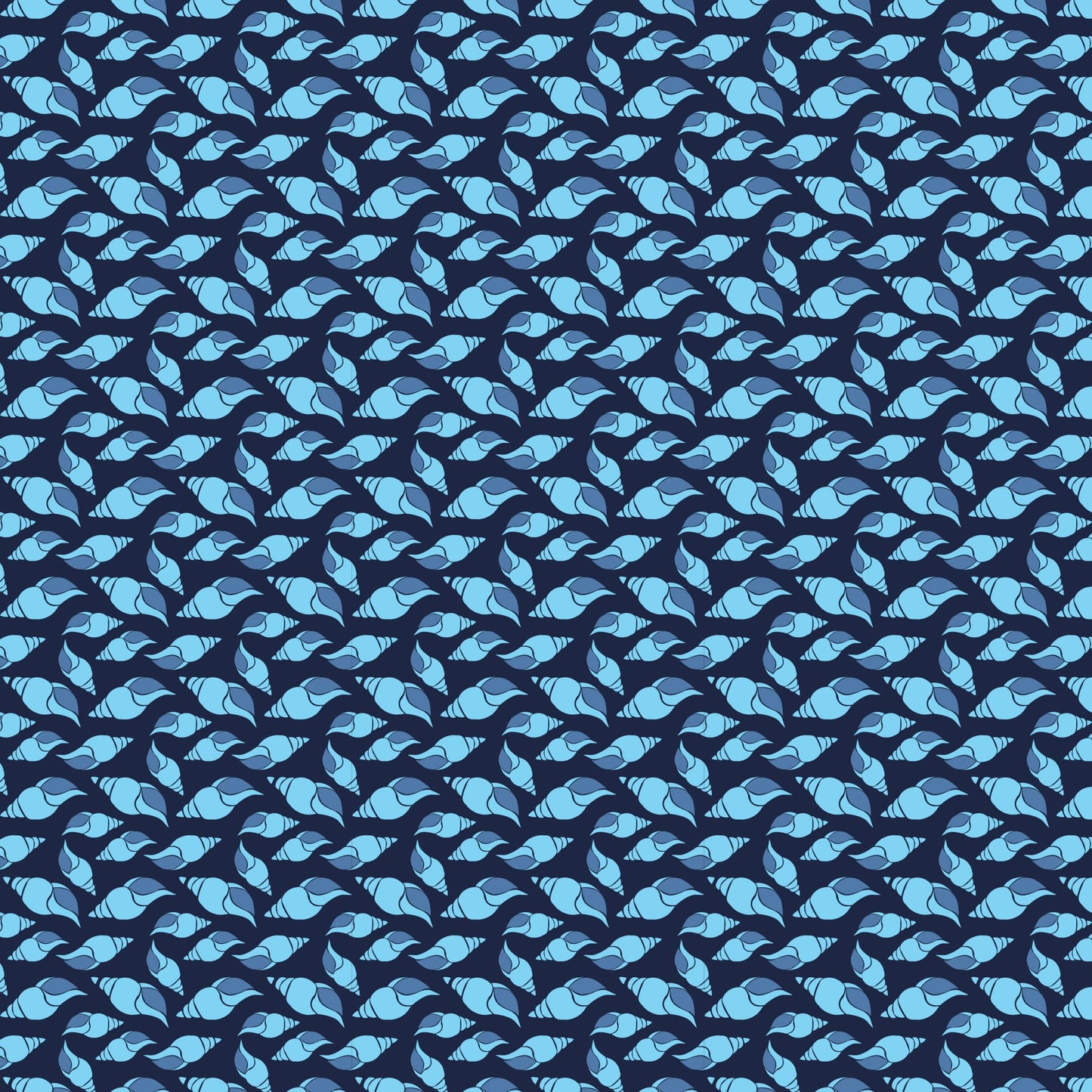Navy Nautical Sea Pattern 13 Quilting Cotton Fabric