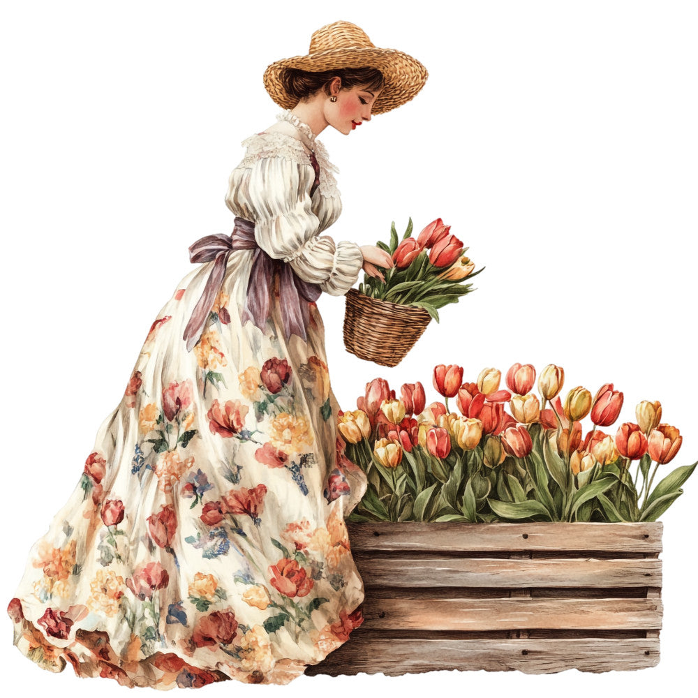 Vintage Garden Fabric Panel 5