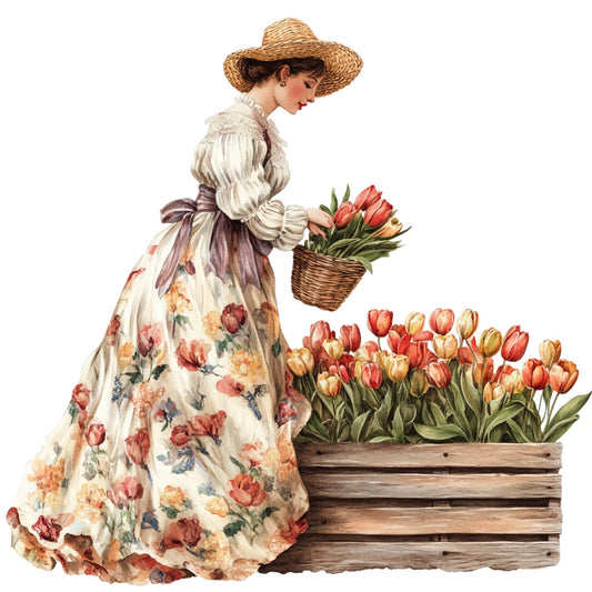 Vintage Garden Fabric Panel 5