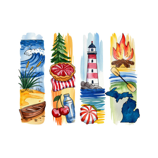 Brushstroke State Fabric Panel 3