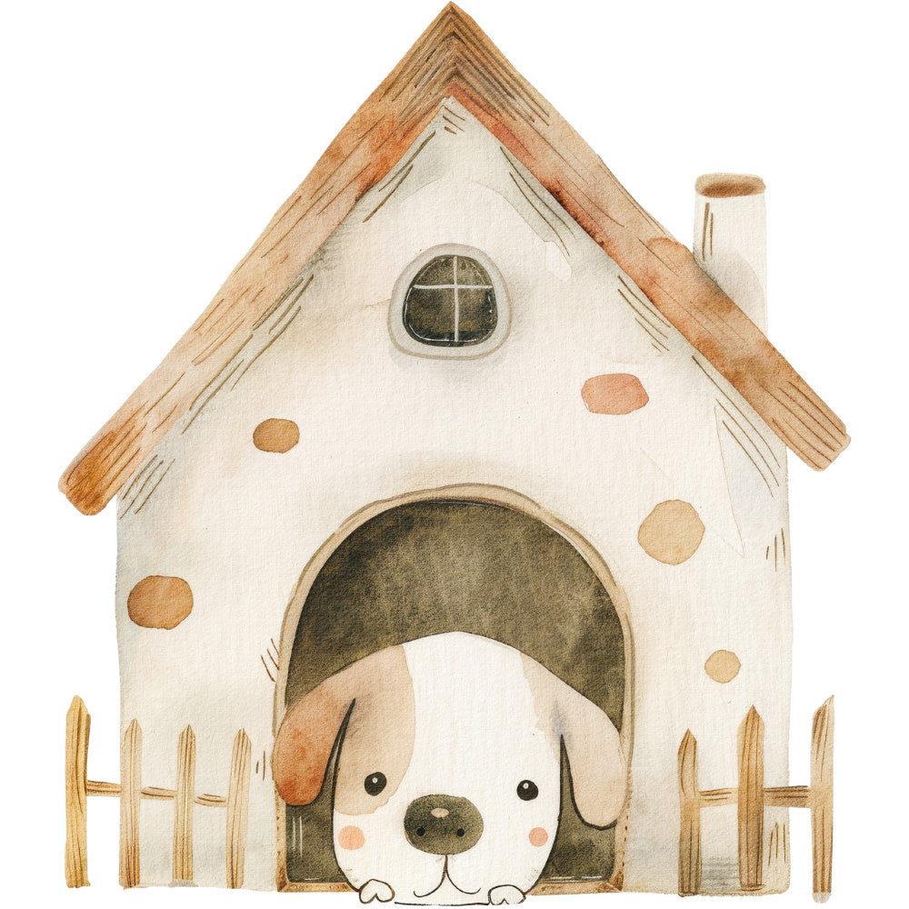 Watercolor Farm Fabric Panel 31