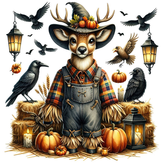 Halloween Wonder Animals Fabric Panel 81