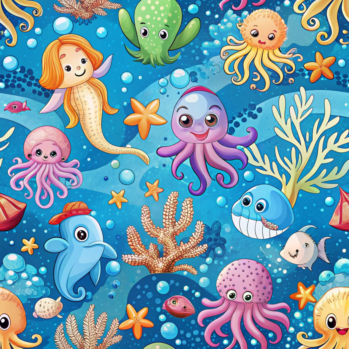 Reef Reverie Pattern 12 Minky Fabric