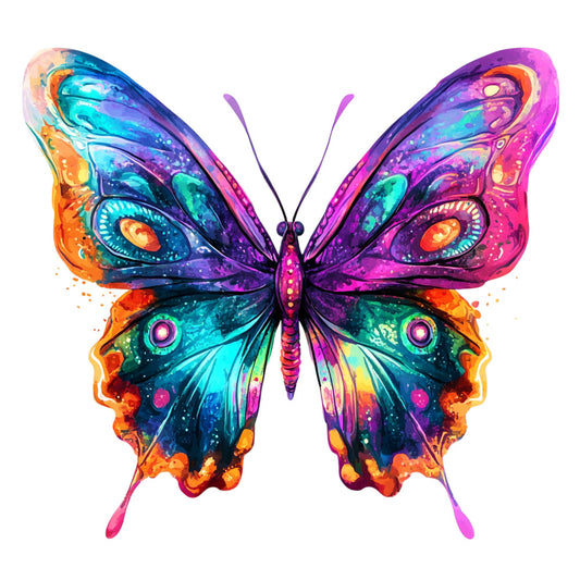 Vibrant Butterflies Fabric Panel 2