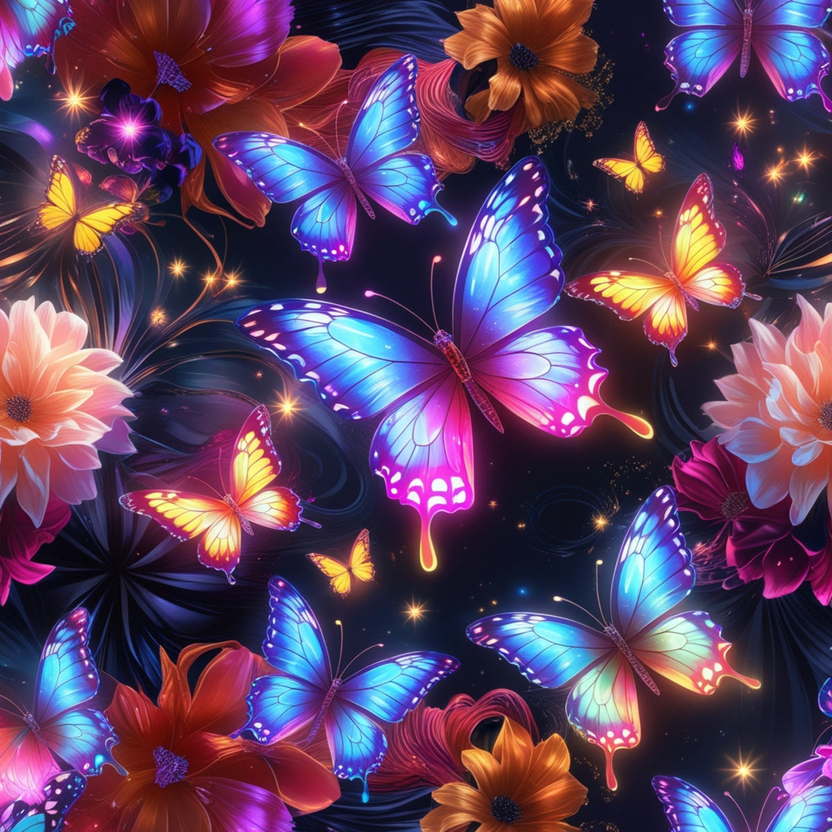 Luminous Wings Pattern 5 Minky Fabric