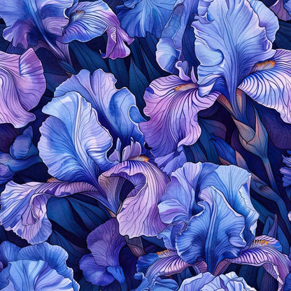 Indigo Garden Pattern 4 Minky Fabric