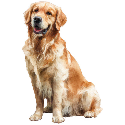 golden retriever, dog portrait, cream, tan, apricot, golden yellow, warm brown, realistic, animal, pet, dog lover, portrait style, sitting dog, friendly, gentle, retriever breed, nature, dog fabric, animal lover, traditional, detailed, lifelike, home décor, wall art, pet themed, family friendly, wholesome, companion animal, dog breed
