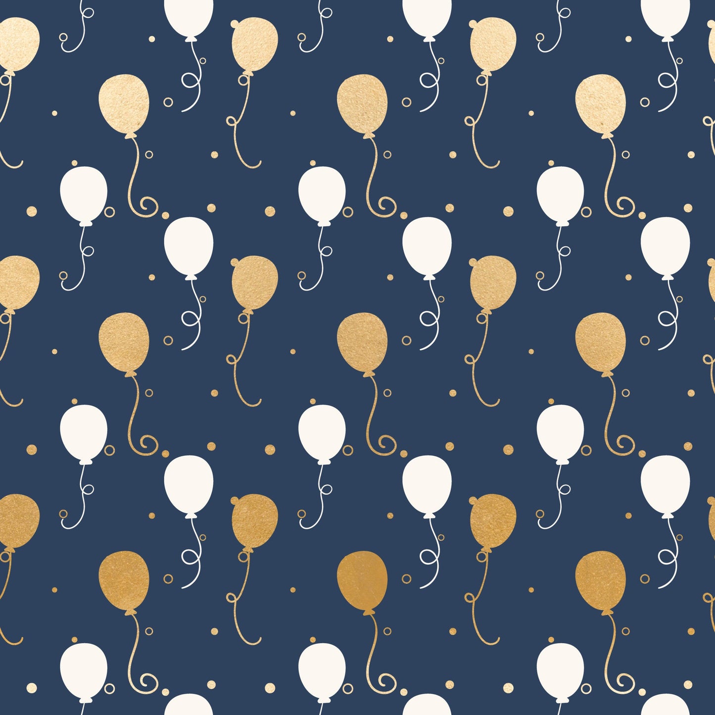 Navy and Gold Celebration Pattern 11 Quilting Cotton Fabric