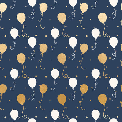 Navy and Gold Celebration Pattern 11 Quilting Cotton Fabric