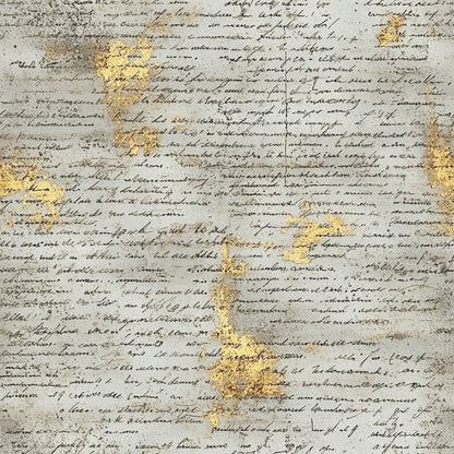 Gilded Forgotten Correspondence Pattern 15 Minky Fabric