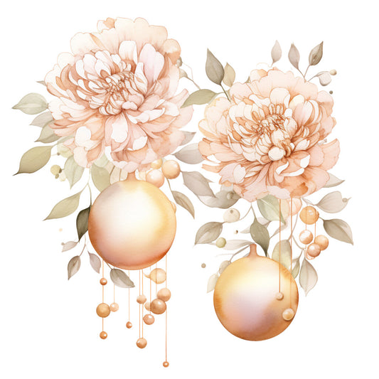 A Golden Christmas Fabric Panel 2
