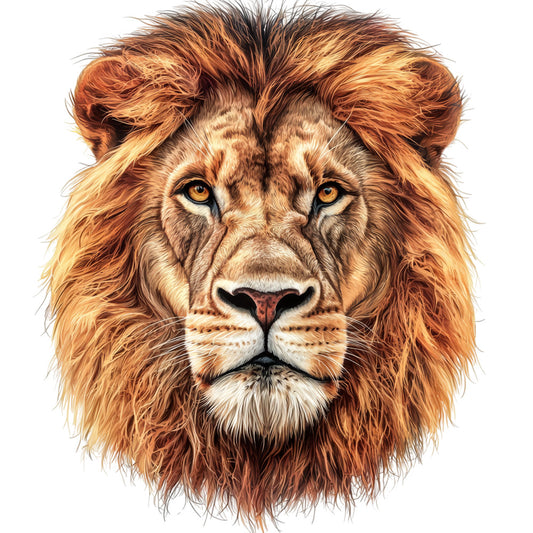 Watercolor Lion Fabric Panel 2