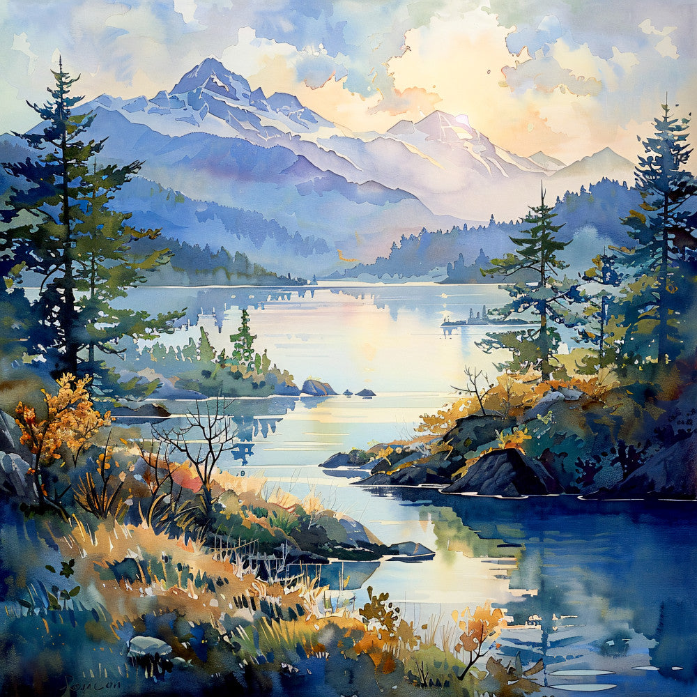 Washington Travel Art Fabric Panel 1