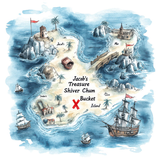 Pirate Treasure Map Fabric Panel 17