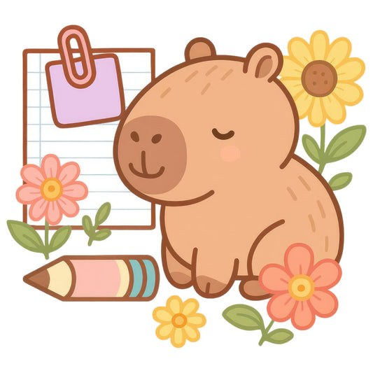 Cartoon Capybara Fabric Panel 15