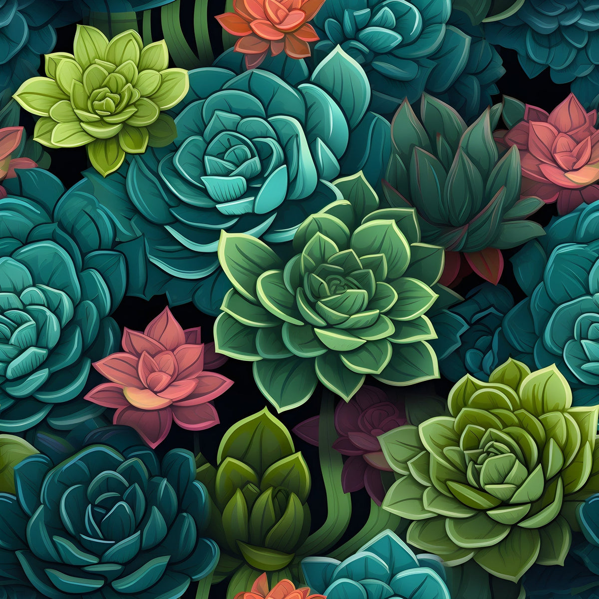 Rosette Garden Pattern 5 Minky Fabric