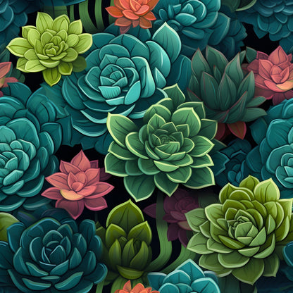 Rosette Garden Pattern 5 Minky Fabric