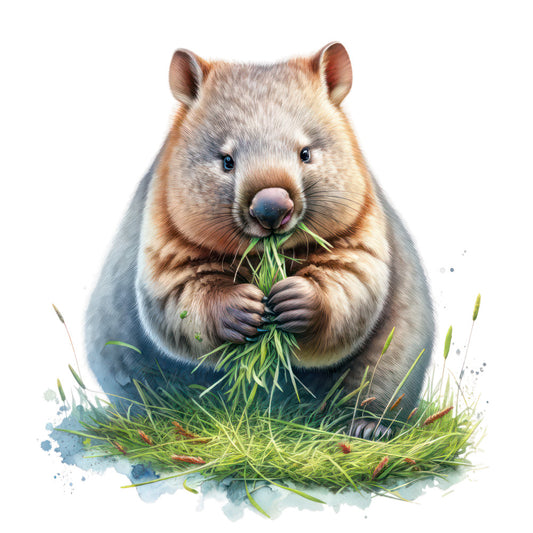 Australian Wombats Fabric Panel 6