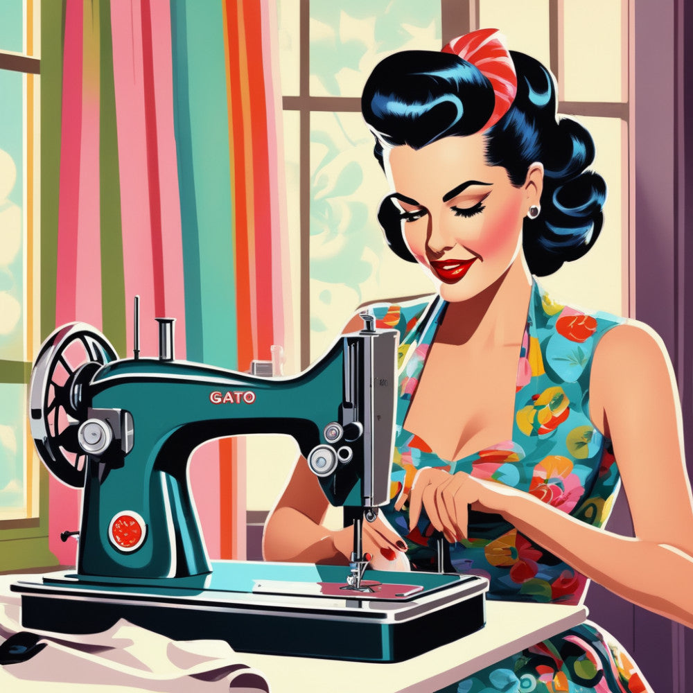 Sewing Ladies Fabric Panel 12