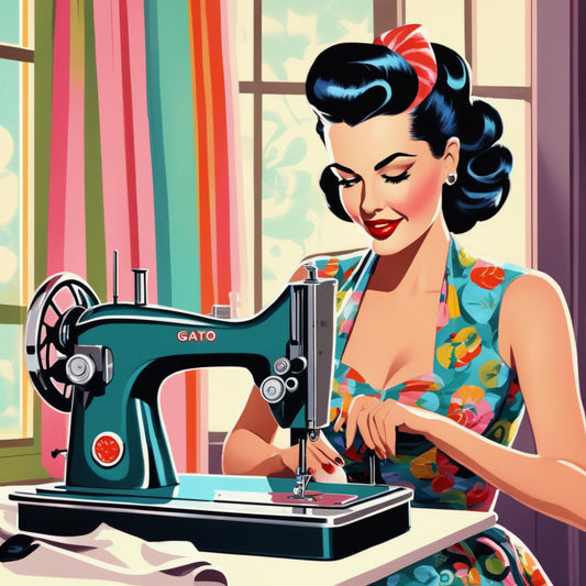 Sewing Ladies Fabric Panel 12