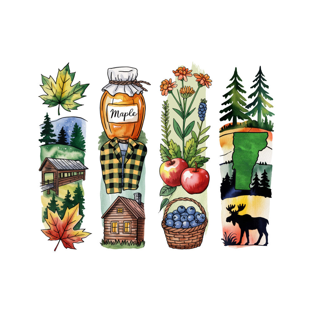 Brushstroke State Fabric Panel 39