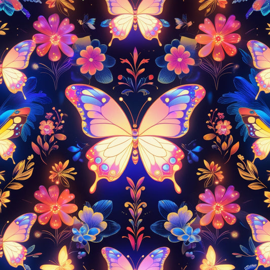 Fantasy Butterflies Pattern 10 Quilting Cotton Fabric