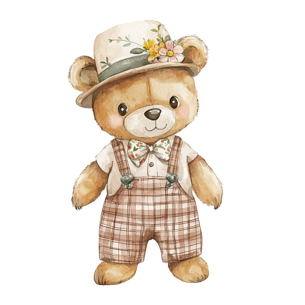 Classic Teddy Bear Fabric Panel 34