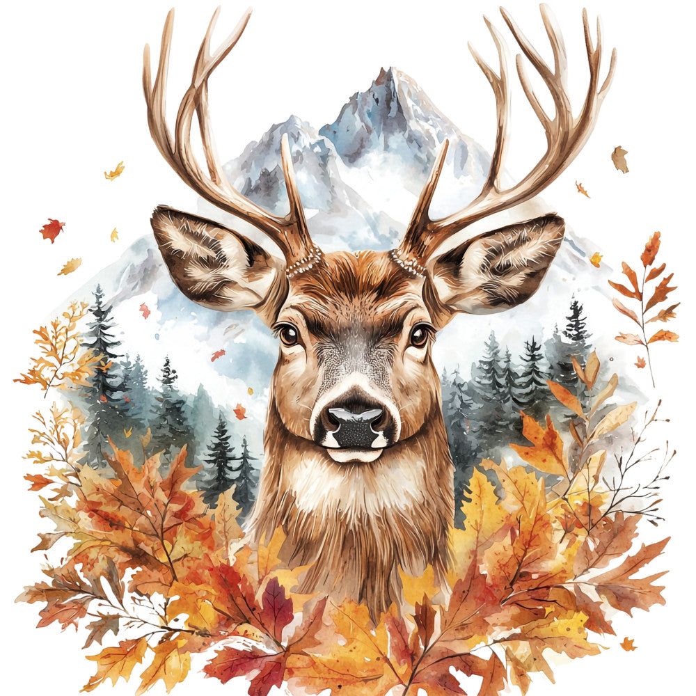 Deer in Nature Fabric Panel 4