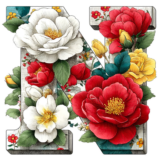 Wedding Alphabet Fabric Panel 21