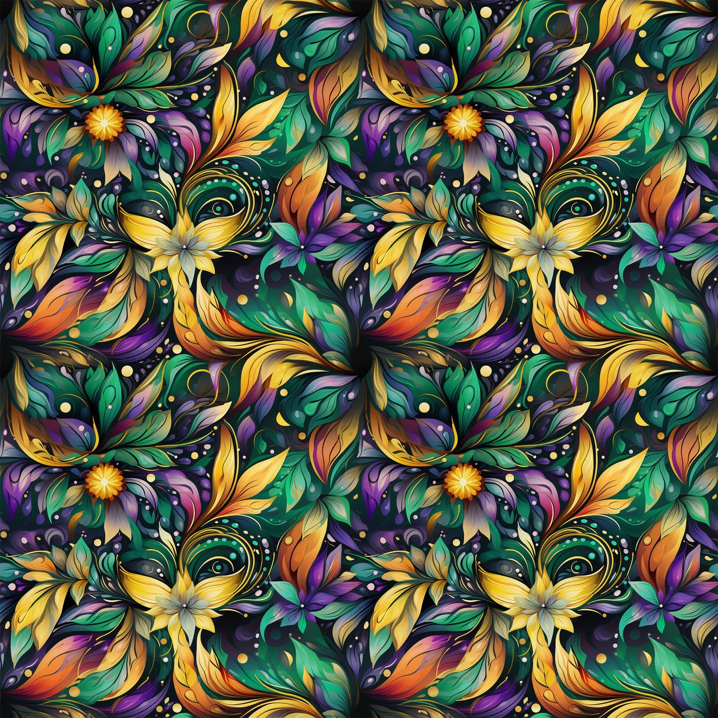 French Quarter Mardi Gras Pattern 2 Quilting Cotton Fabric