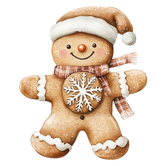 Christmas Gingerbread Man Fabric Panel 6