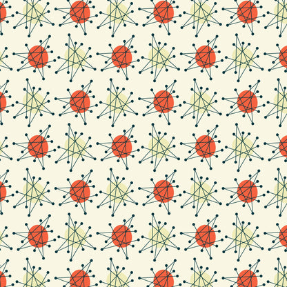 1950s Atomic Age Pattern 9 Quilting Cotton Fabric