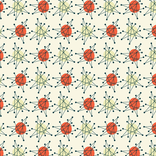 1950s Atomic Age Pattern 9 Quilting Cotton Fabric