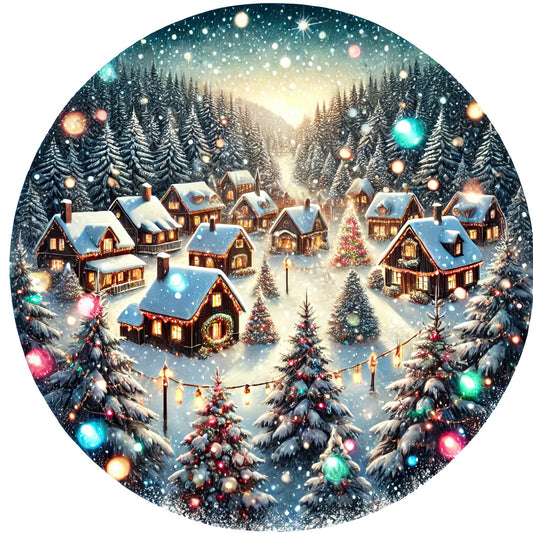 Christmas Villages Fabric Panel 88