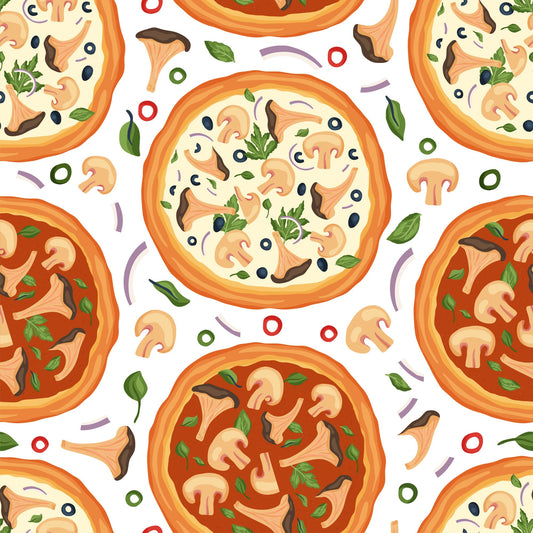 Pizza Pattern 5 Quilting Cotton Fabric