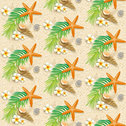 Summer Beach Pattern 12 Quilting Cotton Fabric