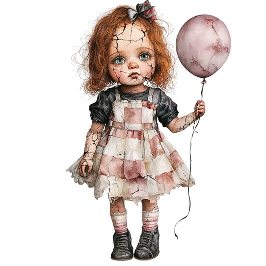 Creepy Dolls Fabric Panel 17