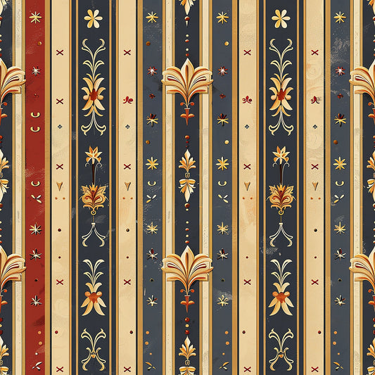 Medieval French Pattern 8 Quilting Cotton Fabric