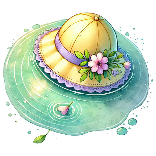 pale yellow, soft green, lavender purple, pink flowers, white flowers, nature, floral, whimsical, fantasy, spring, summer, botanical, garden, dreamy, magical, celestial, lily pad, water lily, pond, ripples, bubbles, elegant, soft pastels, baby quilt, nursery, storybook, illustrated, watercolor, enchanted, fairytale