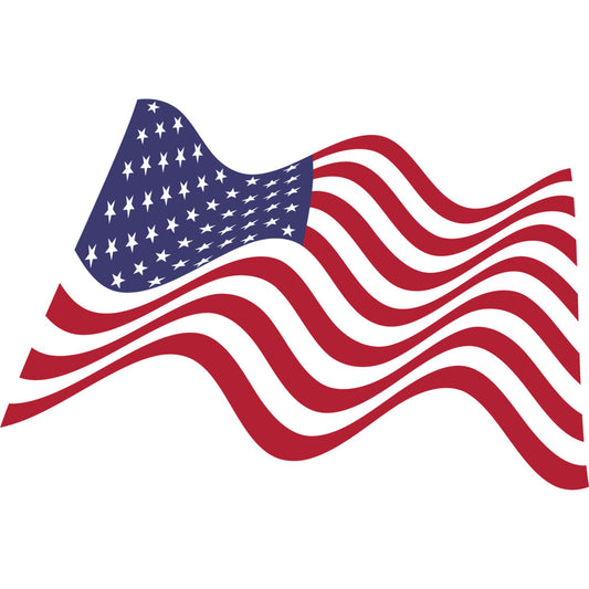 American Flag Icons Fabric Panel 36