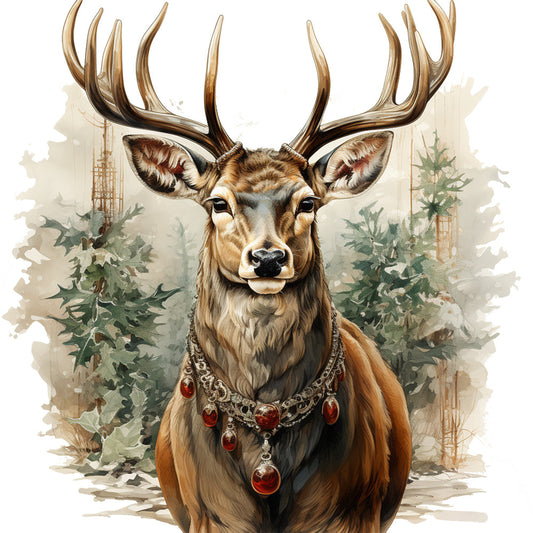 Elegant Christmas Fabric Panel 44