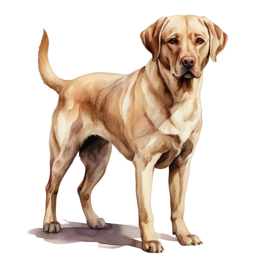 Watercolor Labrador Fabric Panel 36