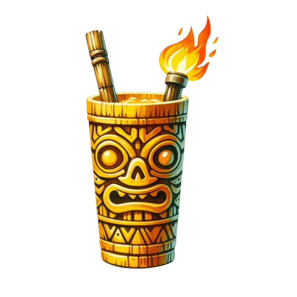 Tiki Cups Fabric Panel 31