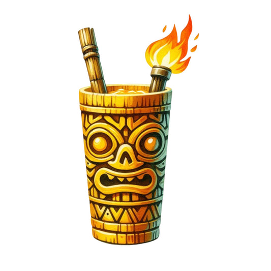 Tiki Cups Fabric Panel 31