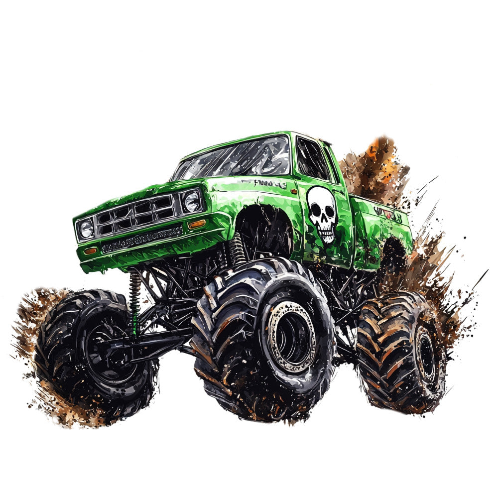 Monster Truck Show Fabric Panel 12